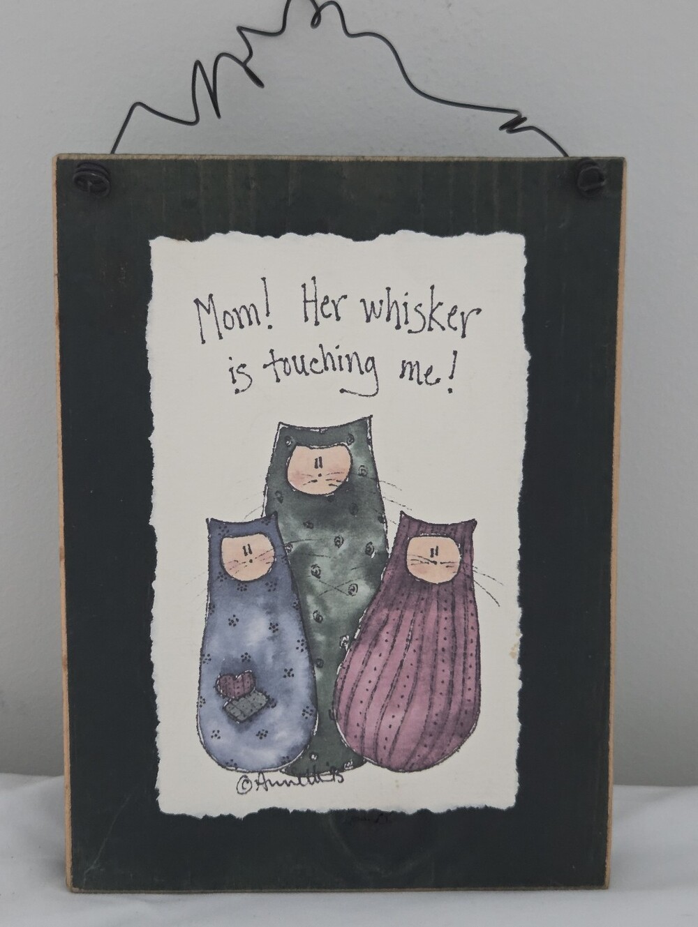 SIBLING CAT FIGHT PLAQUE